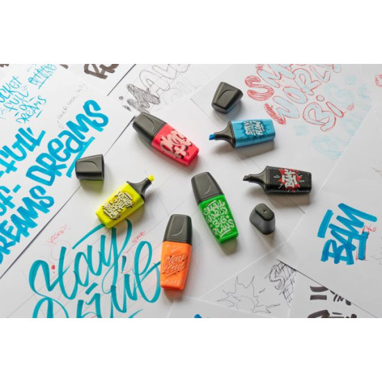 MARKEERSTIFT STABILO BOSS MINI BY SNOOZE ONE ASS BLISTER 6 KLEUREN - 50% korting