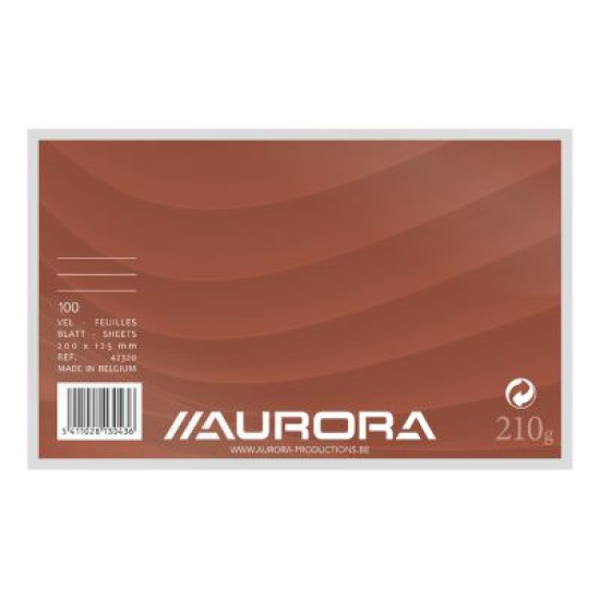 SYSTEEMKAART AURORA 200X125MM LIJN 210GR WIT 100VEL