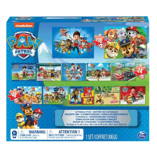 Puzzel Paw Patrol 12 puzzel pack