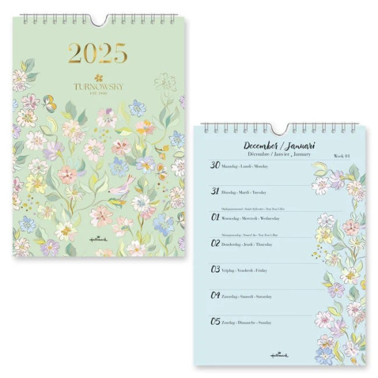 WEEKKALENDER 2025 HALLMARK TURNOWKSY 165X230 BLOEMEN