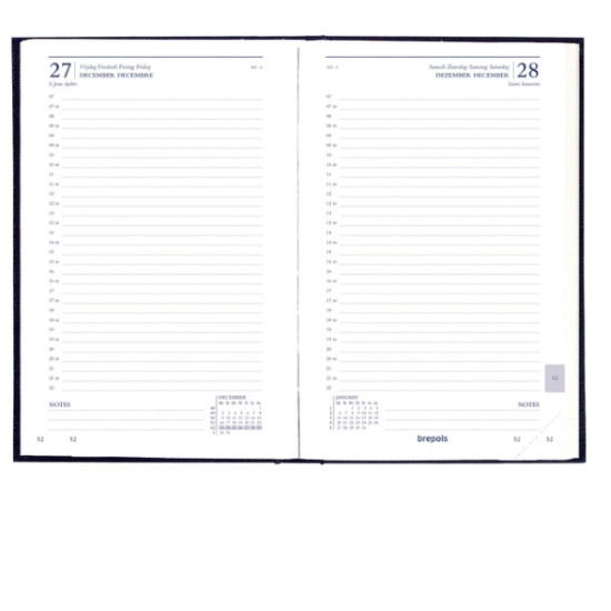 AGENDA 2025 BREPOLS SATURNUS LUXE 1D/1P BLAUW